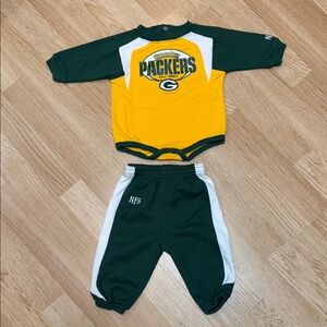 NFL Green Bay Packers Kids Set - Gold and Green. Activewear Soft Comfy
